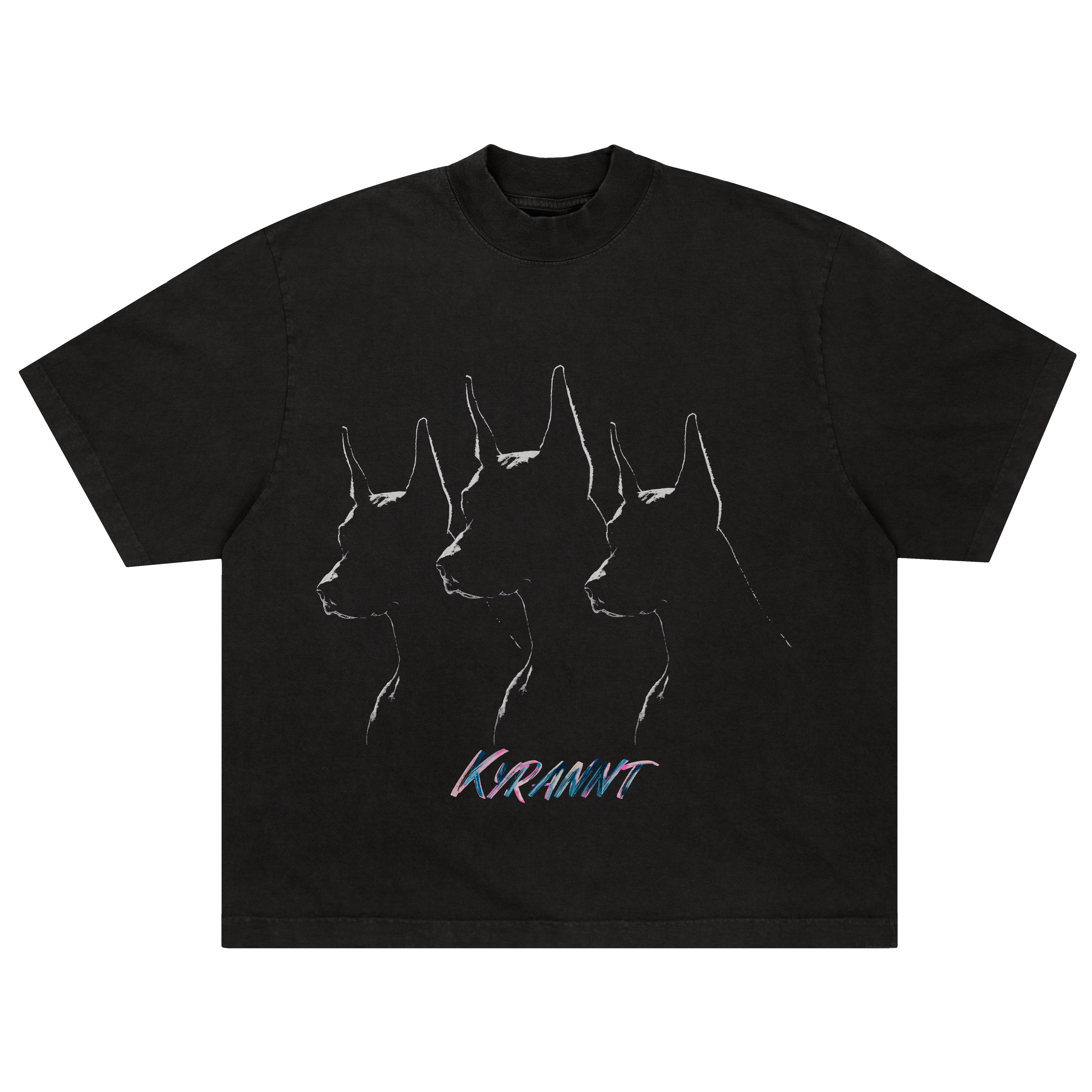 Kyrannt Doberman T-Shirt in Jet Black