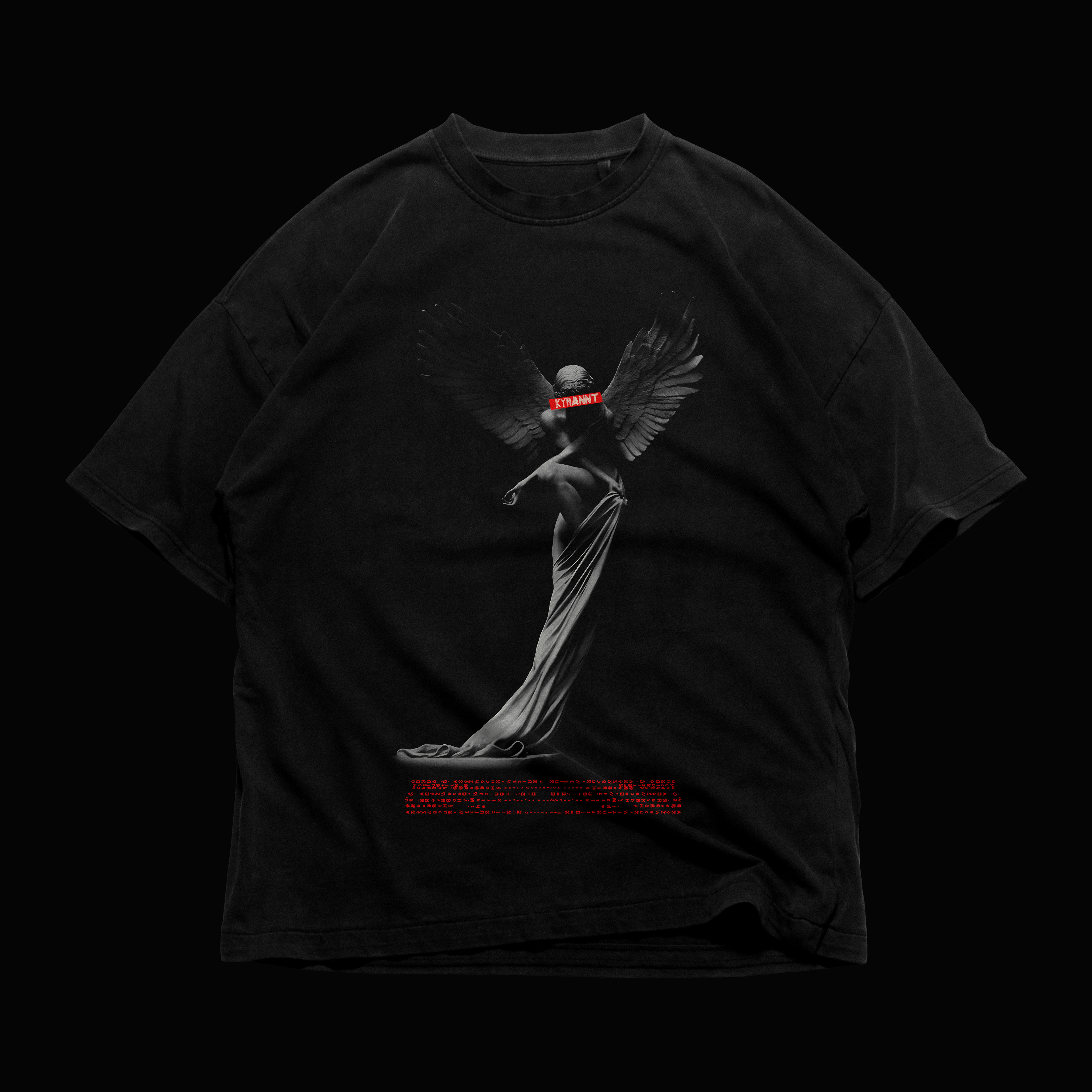 Fallen Angel T-Shirt in Jet Black